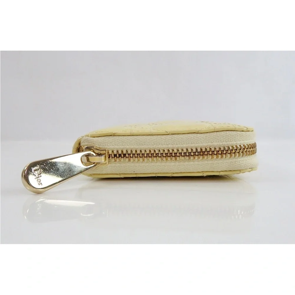 Dior Beige Quilted Women's Wallet